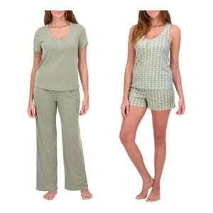 NWT Live 2 Lounge Women's L 4-Piece Pointelle Lounge Set i2132